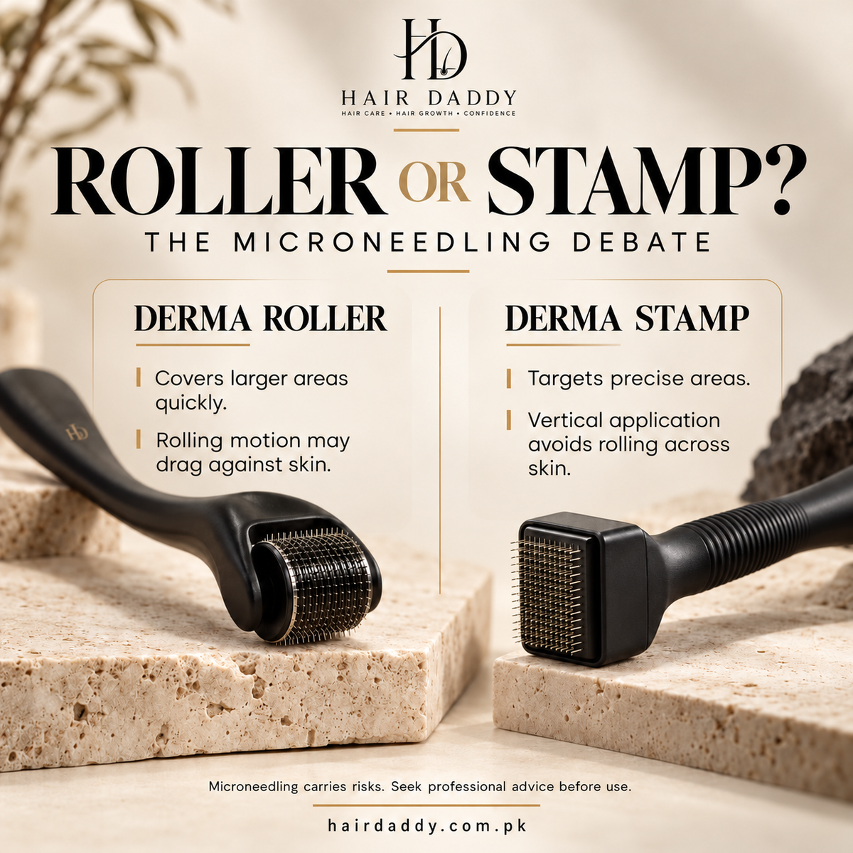 Derma Stamp Adjustable Needle Length 0.25mm to 2.5mm